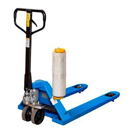 Horizon Mfg Enterprises Rack'Em Racks Pallet Jack Stretch Wrap Rack for 18in Rolls, Vertical Mount, White 5915